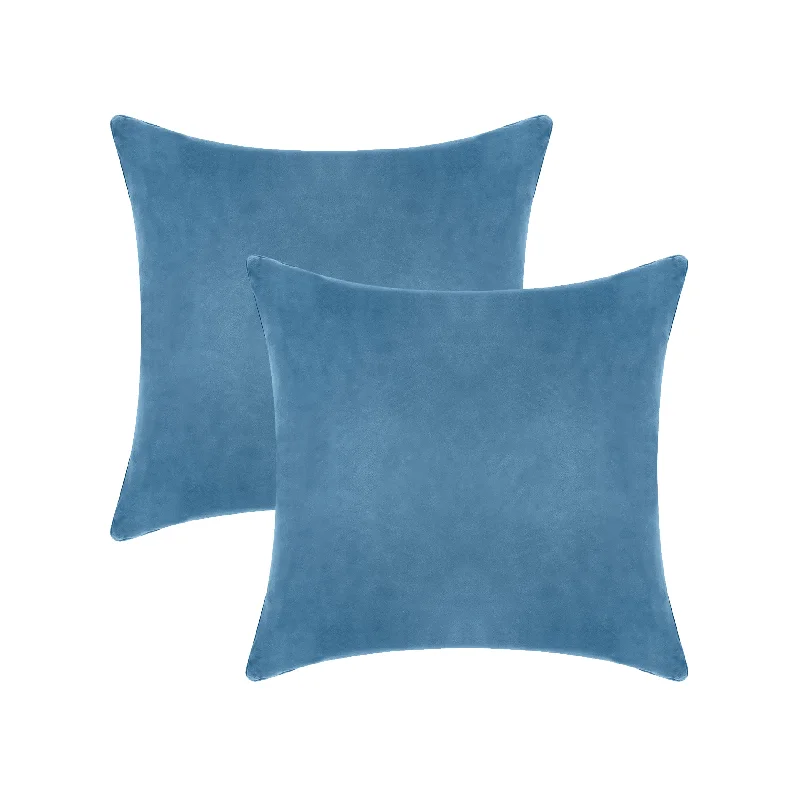 A1HC Pack of 2 Velvet Throw Pillow Covers, Hidden Zipper Closure