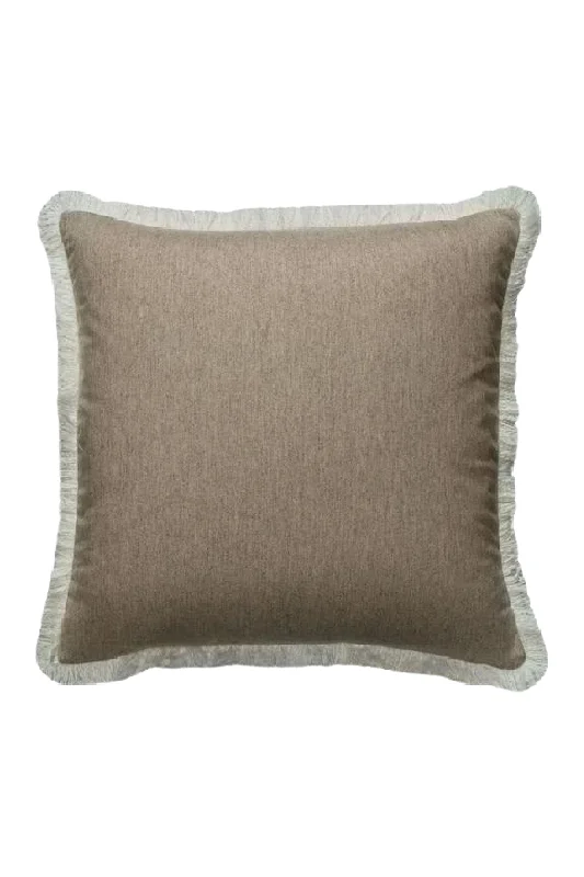 Camel Tone Wool Square Cushion | Andrew Martin York