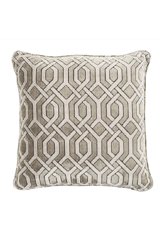 Square Gray Velvet Pillow | Eichholtz Trellis