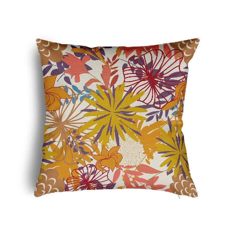 Jumble Floral Fall Accent Pillow with Removable Insert