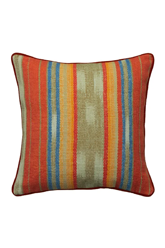 Multi-Colored Stripe Outdoor Cushion | Andrew Martin Brick