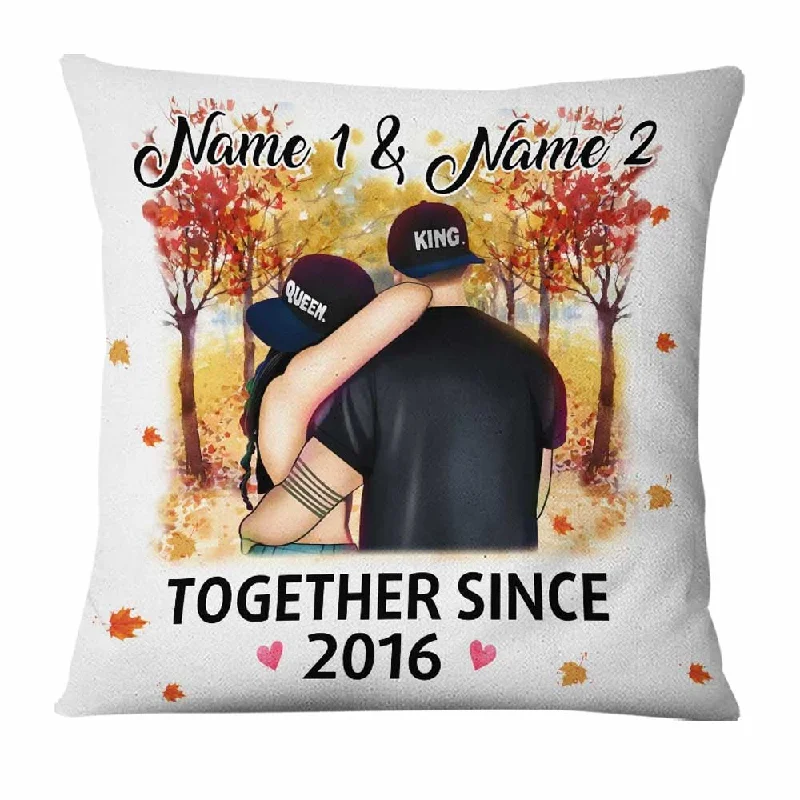 Personalized Couple Fall Together Since Pillow AG223 87O34