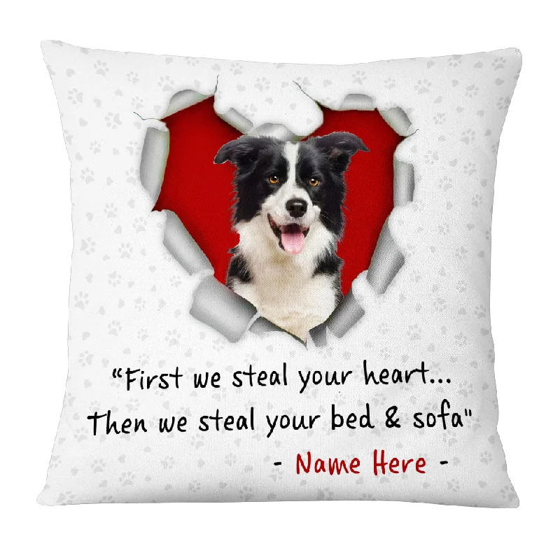 Personalized Dog Mom Photo Stealing Heart Pillow NB241 95O53