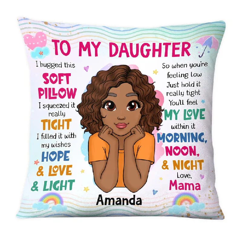 Personalized Gift For Daughter Hug This Pillow 31985