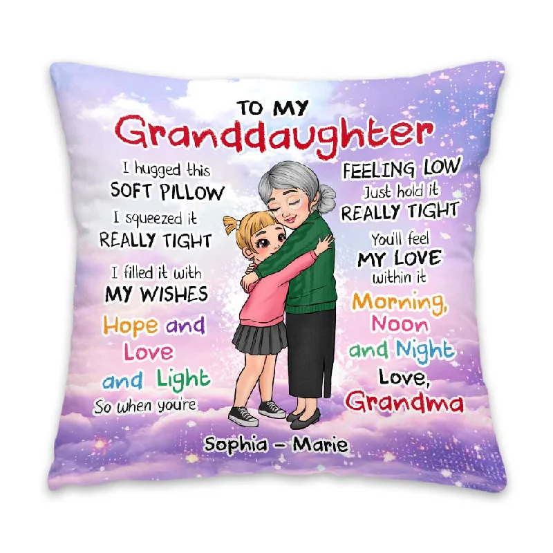 Hug This Pillow Gift: Personalized Present for Granddaughter from Grandma