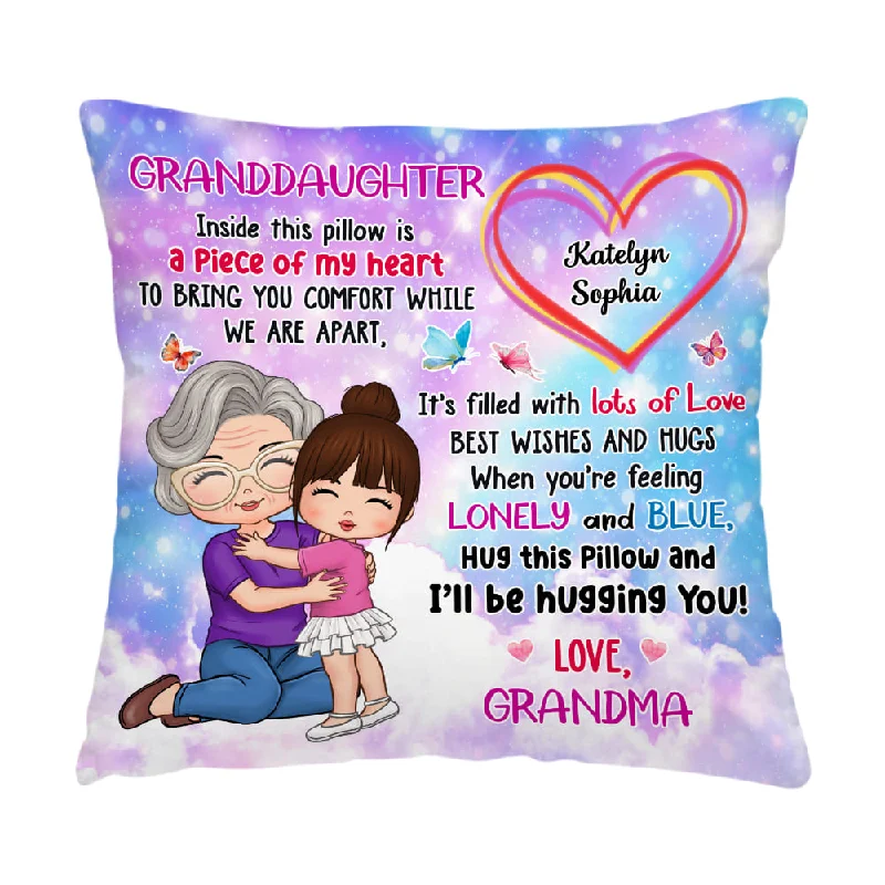 Personalized Gift For Granddaughter Hug This Pillow 32501