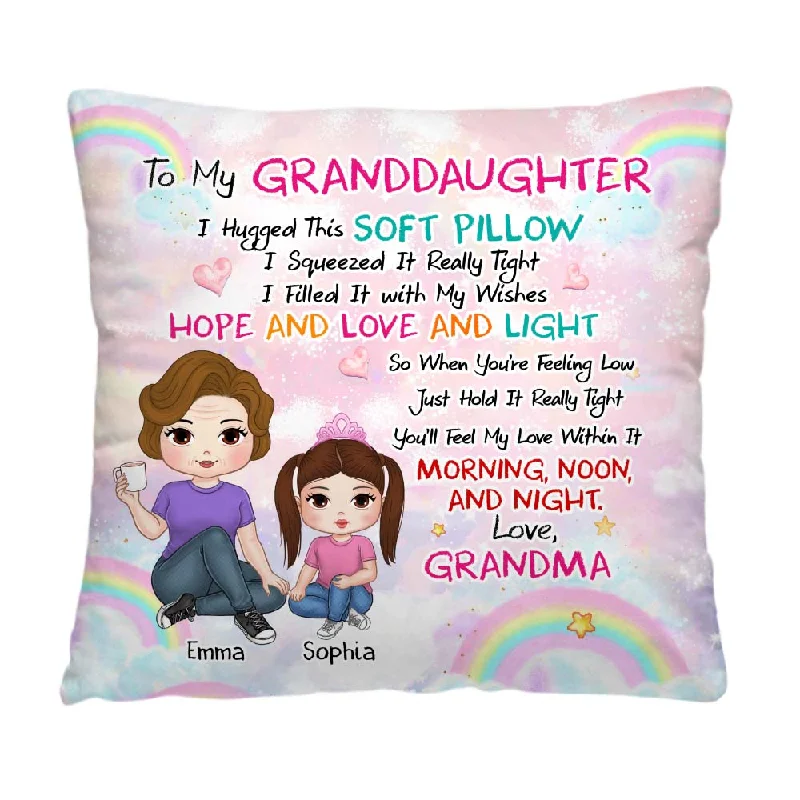 Personalized Gift For Granddaughter Hug This Pillow 35410