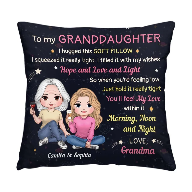 Personalized Gift For Granddaughter Hug This Pillow 35687