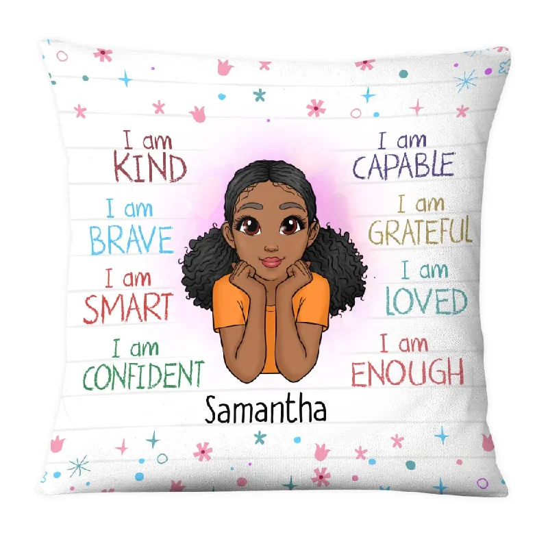 Personalized 'I Am Kind' Pillow - Grandma's Heartfelt Gift for Granddaughter