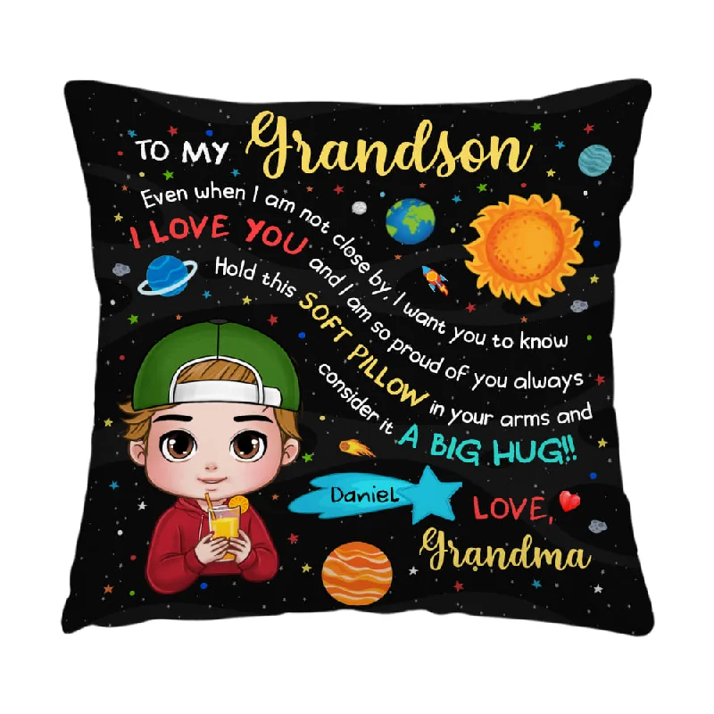 Personalized Gift For Grandson I Am So Proud Of You Pillow 36057