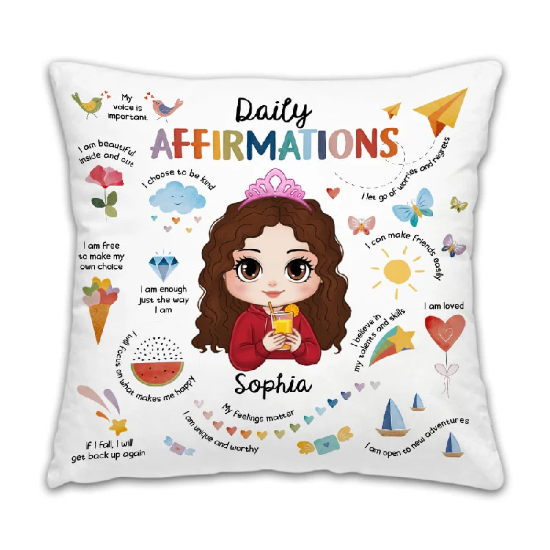 Personalized Granddaughter Daily Affirmation Pillow 35729