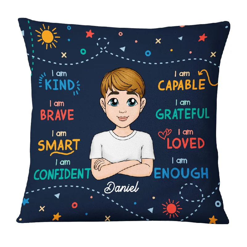 Personalized Grandson Affirmations I Am Kind Blessing Pillow 22874