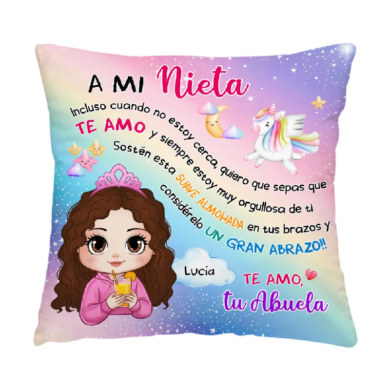 Personalized Granddaughter I Am Proud Of You Spanish Pillow 36118