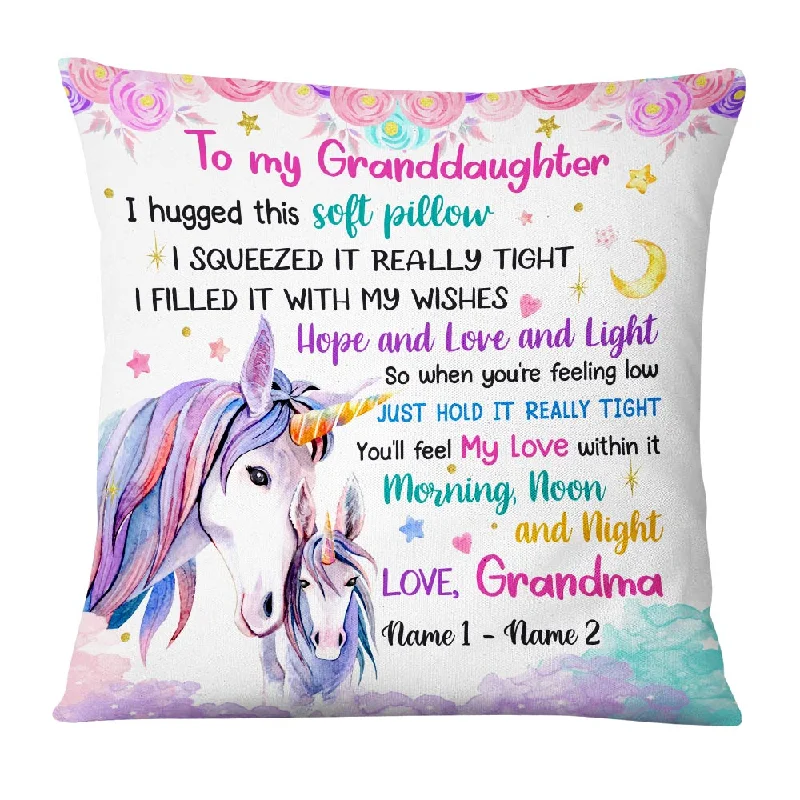 Personalized Granddaughter Unicorn Pillow DB91 81O36