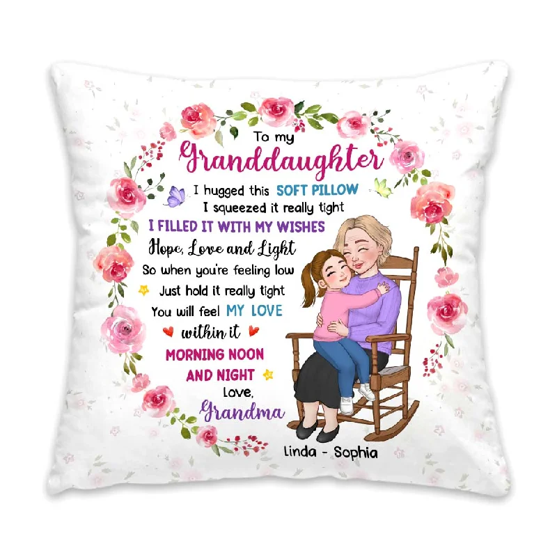 Personalized Grandma And Granddaughter Hug This Pillow 35778