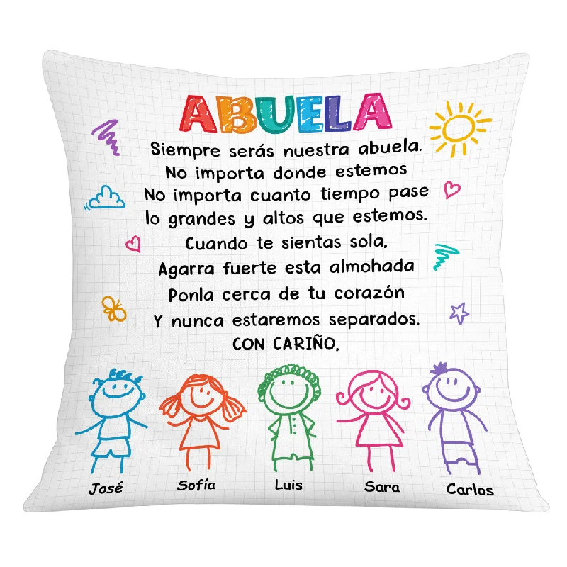 Personalized Grandma Spanish Abuela Drawing Pillow AP81 23O53