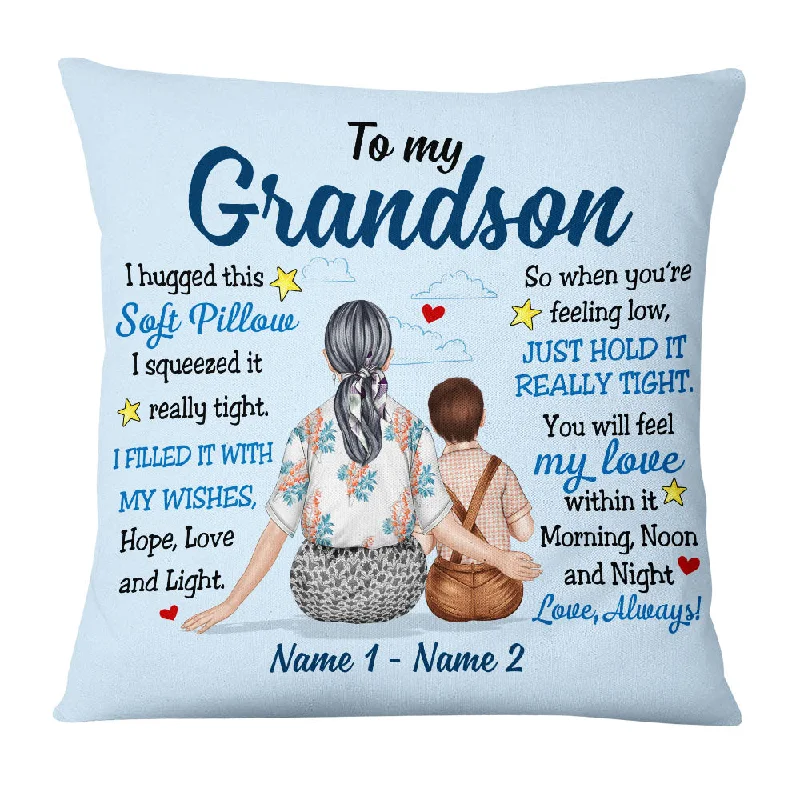 Personalized Grandson Hug This Pillow SB281 95O53