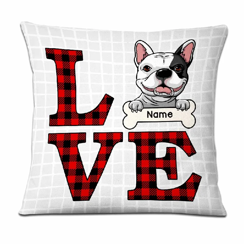 Personalized Love Dog  Pillow DB32 30O47