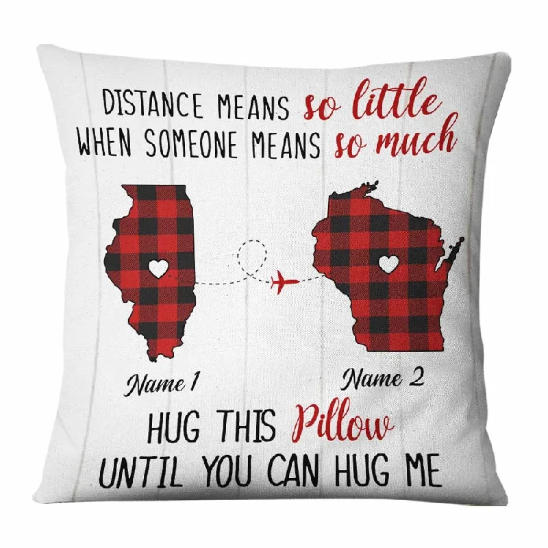 Personalized Long Distance Pillow - 'Hug This' Gift for Someone Special