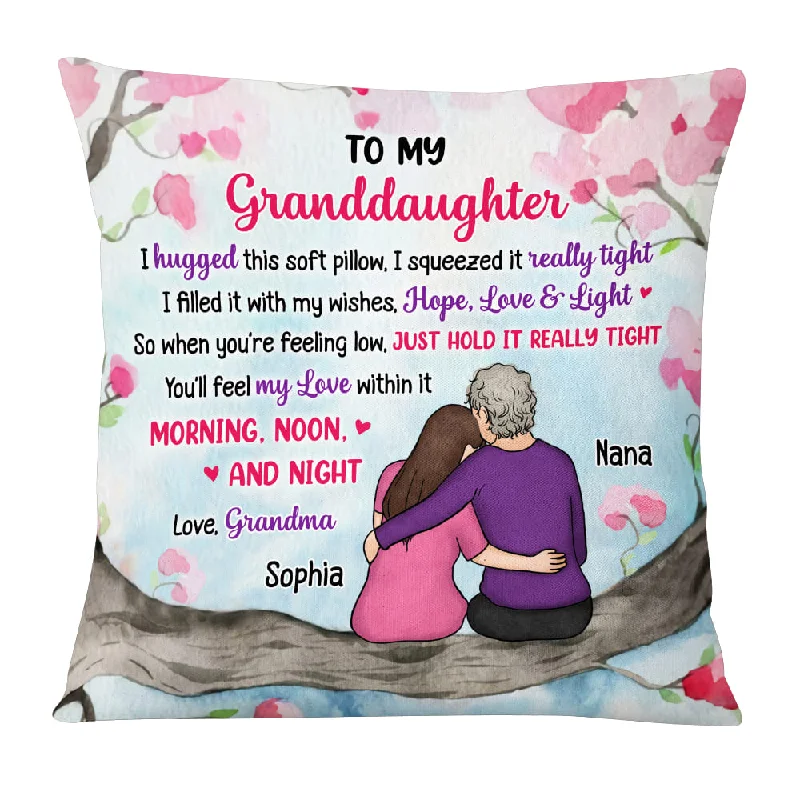 Personalized To My Granddaughter Hug This Pillow DB52 23O53