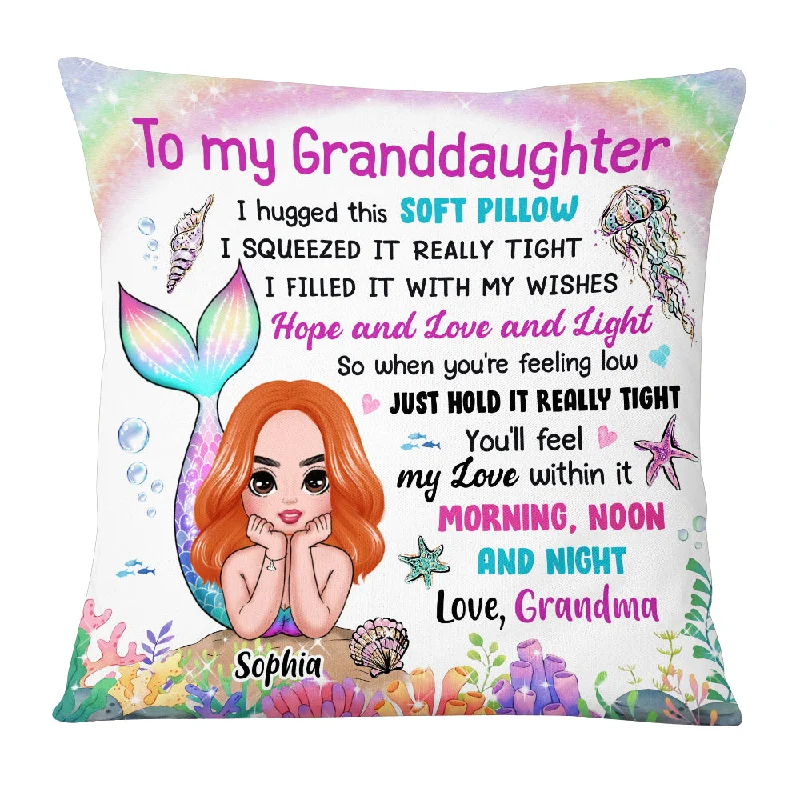 Personalized To My Granddaughter Mermaid Hug This Pillow OB201 58O53