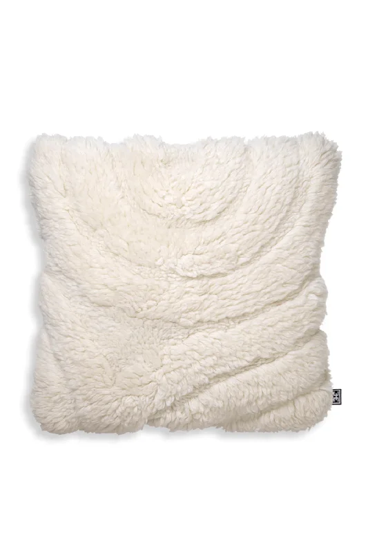 White Wool Cushion L | Eichholtz Andres