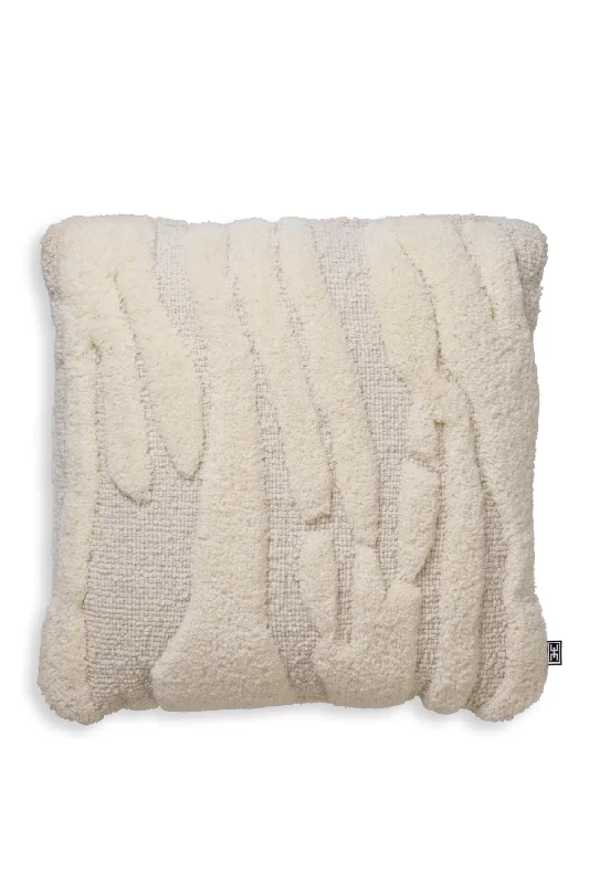 White Woven Wool Cushion | Eichholtz Zenon