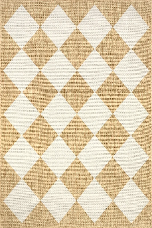 Adelaide Harlequin Indoor/Outdoor Rug | Tan