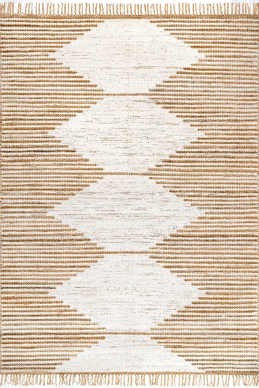 Ahava Jute-Blend Tasseled Rug | Natural