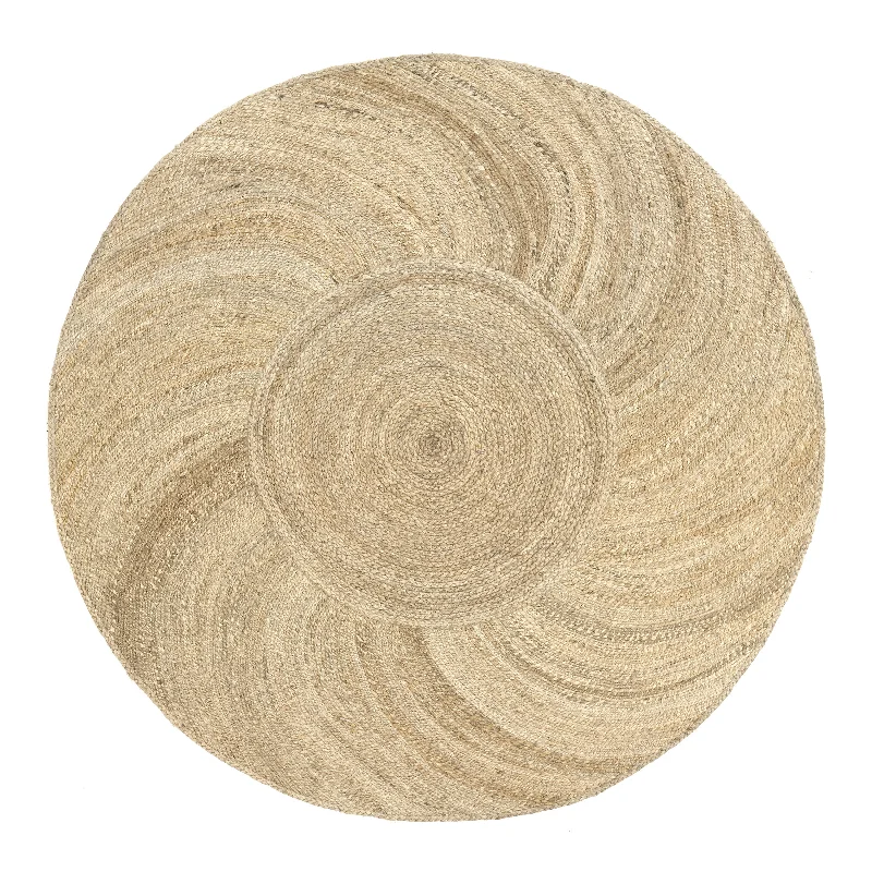 Alma Jute Spirals Rug | Natural