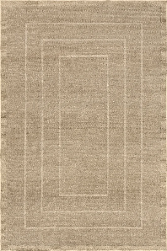 Ann Easy-Jute Washable Bordered Rug | Natural