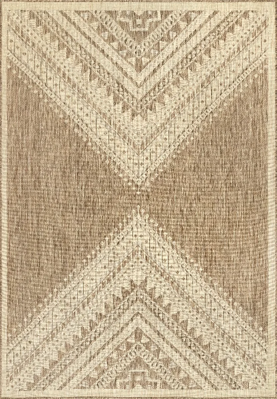 Aztec Prism Indoor/Outdoor Rug | Brown