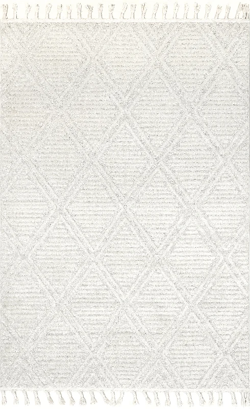 Balboa Textured Tile Rug | Ivory