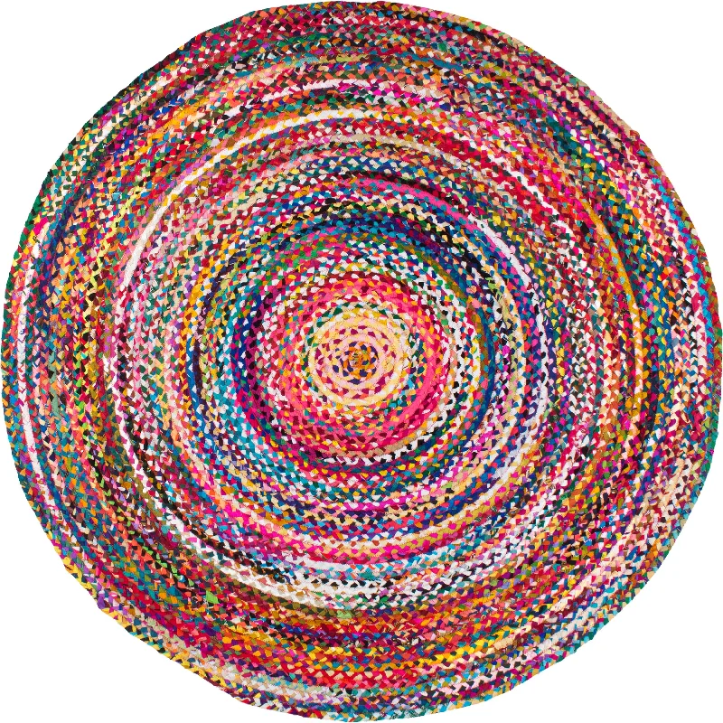 Bohemian Chindi Braided Rug | Multicolor