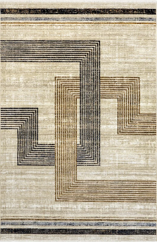 Bonita Modern Stripes Rug | Beige