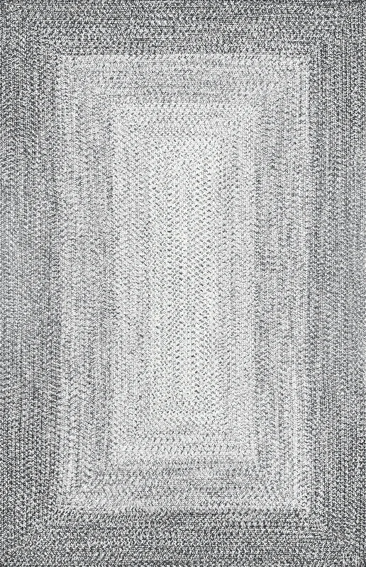 Braided Gradience Indoor/Outdoor Rug | Light Grey