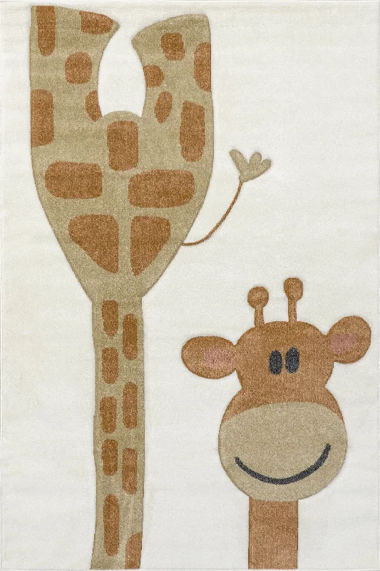 Brandi Kids Giraffe Rug | Beige