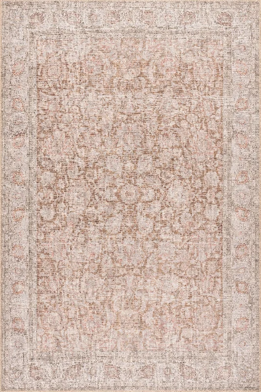 Clinton Antiqued Jute-Blend Rug | Rust