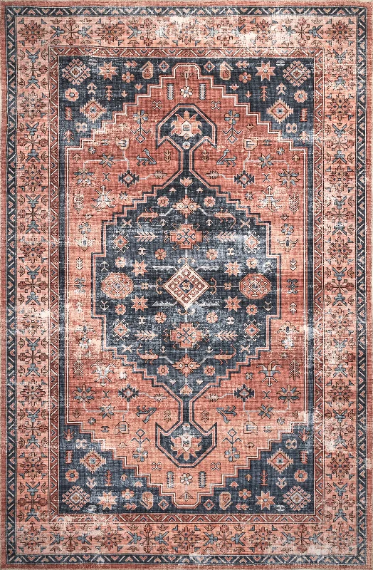 Daisy Washable Persian Rug | Brick