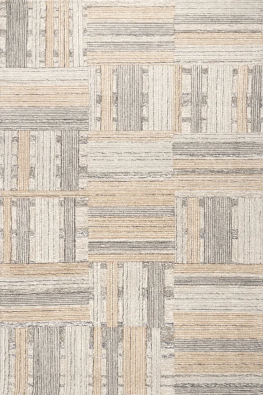 Deco Striped Tile Rug | Beige