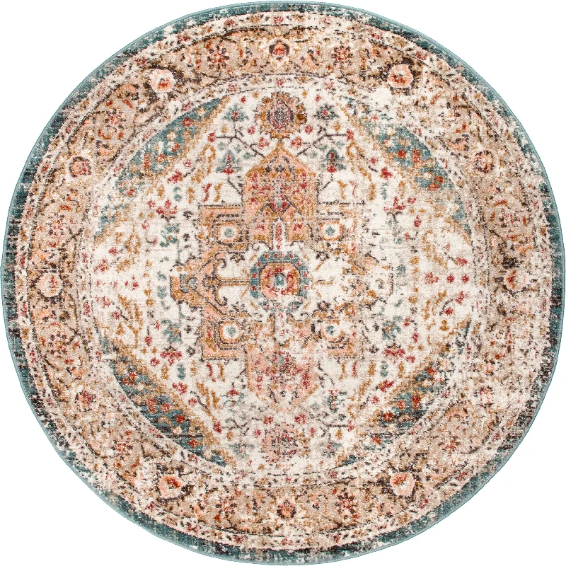 Fading Herati Medallion Rug | Beige