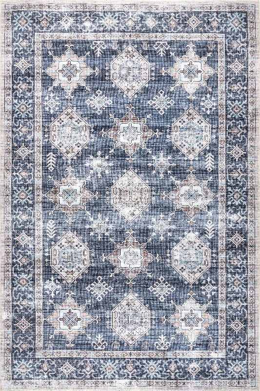 Francesca Timeworn Charm Washable Rug | Blue