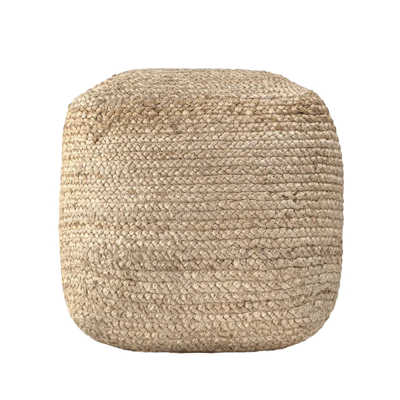 Jute Braided Pouf | Natural