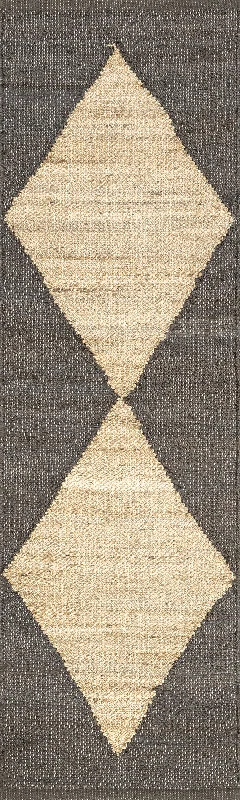 Jute Harlequin Trellis Rug | Black