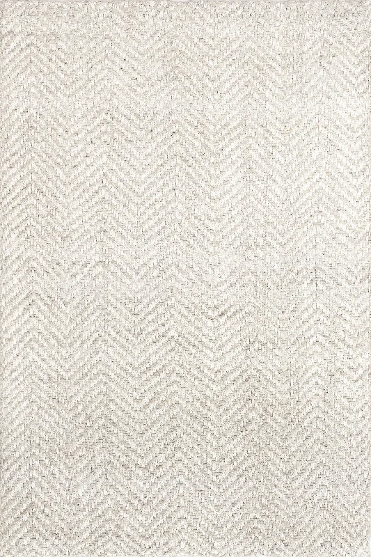 Jute Wavy Chevron Rug | Off White