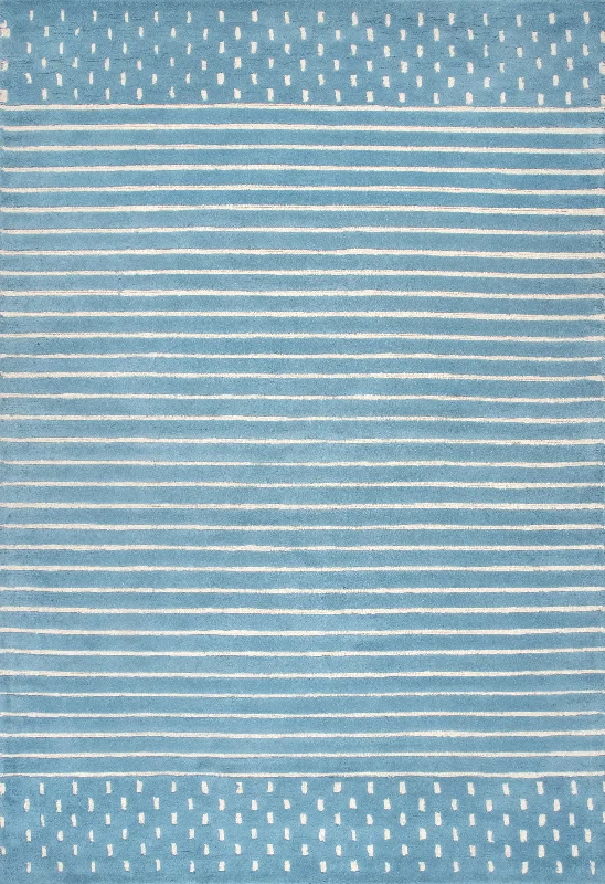 Mandia Striped Rug | Baby Blue