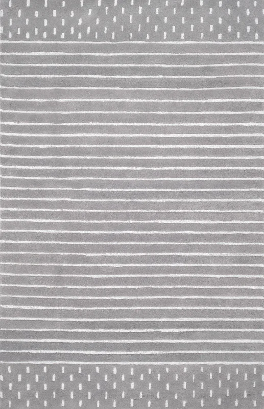 Mandia Striped Rug | Grey