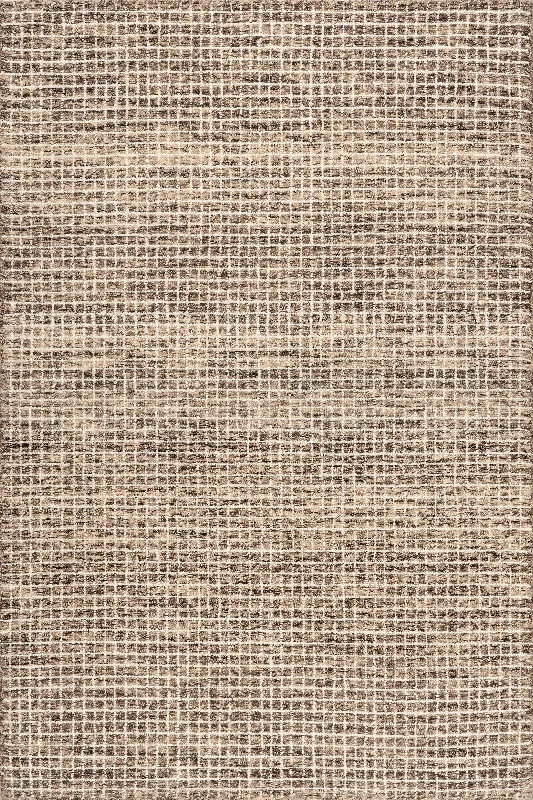 Melrose Checked Rug | Brown