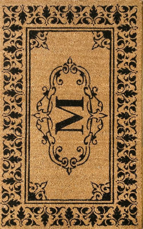 Monogrammed Outdoor Welcome Door Mat | Letter M