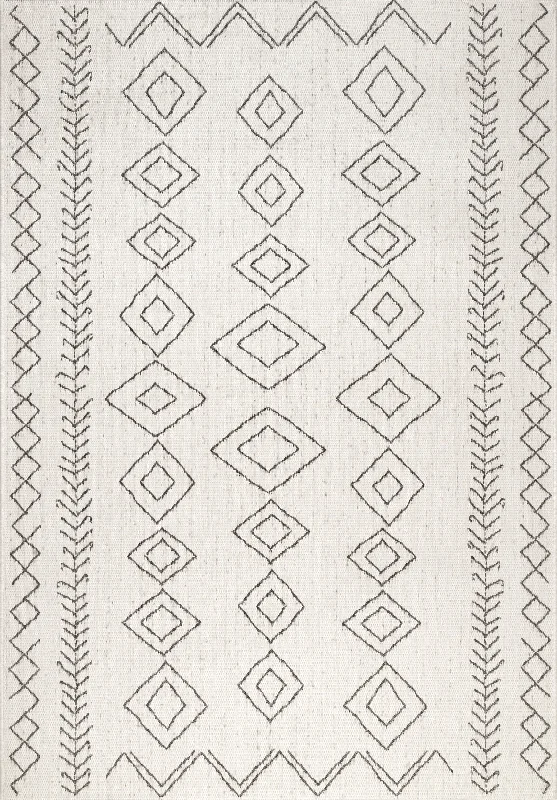 Moroccan Diamonds Indoor/Outdoor Rug | Ivory